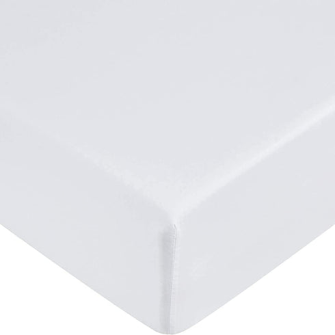 Extra Deep Fitted Sheet 40cm 16 Inch – Soft Brushed Microfibre Fitted Bed Sheet – White