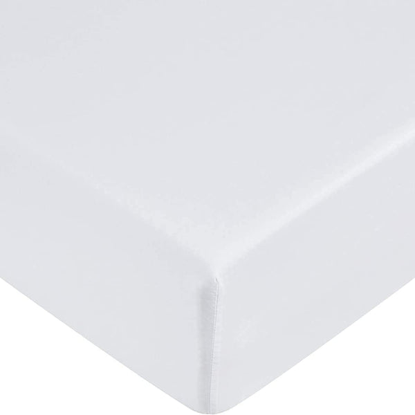 Extra Deep Fitted Sheet 40cm 16 Inch – Soft Brushed Microfibre Fitted Bed Sheet – White