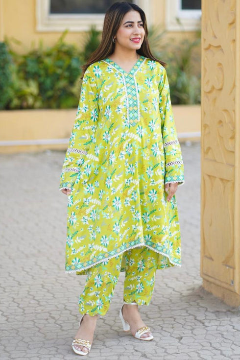 Bin Saeed Digital Printed Embroidered Linen 2 Piece BS-56