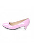 Women Unisex Low Kitten Pink Paintent Heel G20 Plus