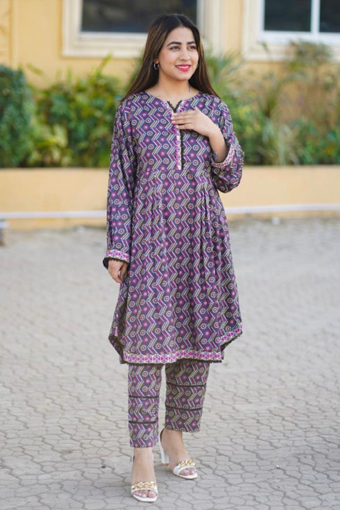 Bin Saeed Digital Printed Embroidered Linen 2 Piece BS-57