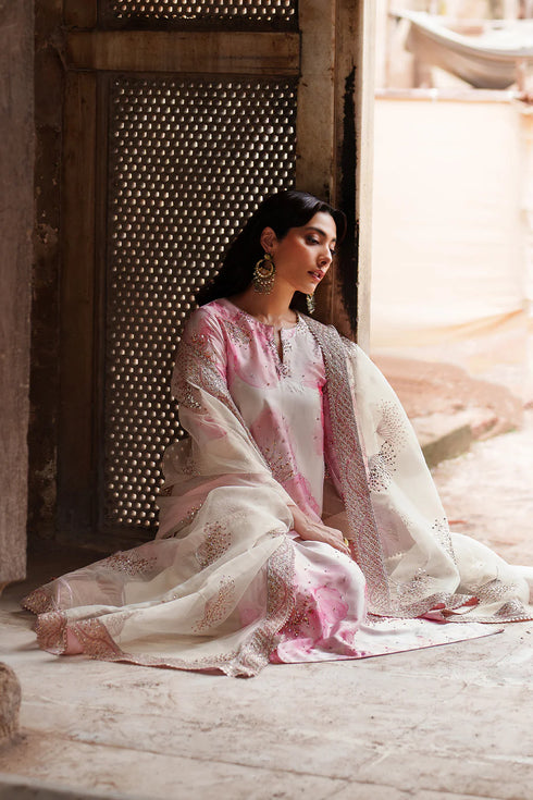 Iznik Printed Charmeuse Suit UE-547