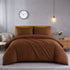 Plain 3 Piece Duvet Cover Set with Pillowcases – Soft Brushed Microfibre Bedding