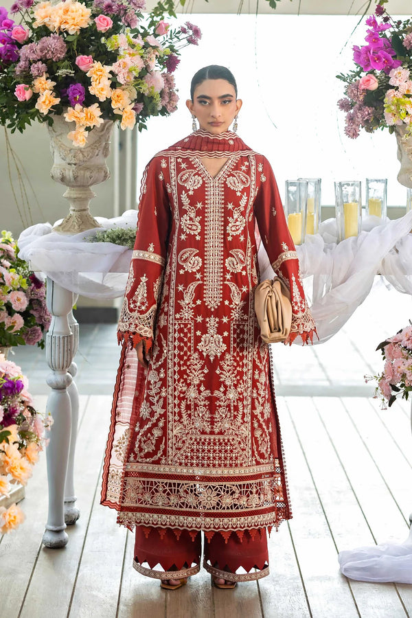 Akbar Aslam Embroidered Lawn Suit Crimelle