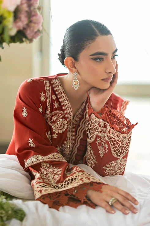 Akbar Aslam Embroidered Lawn Suit Crimelle