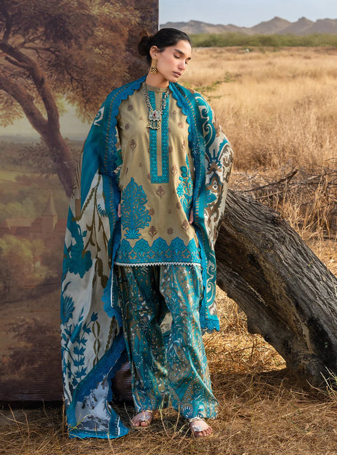 Zainab Chotani Embroidered Jacquard Suit Saphira 11