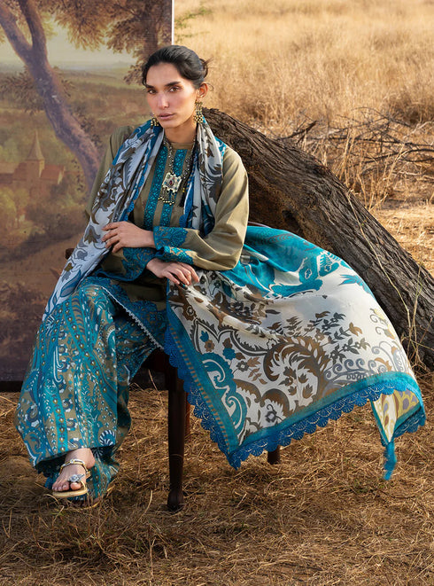 Zainab Chotani Embroidered Jacquard Suit Saphira 11