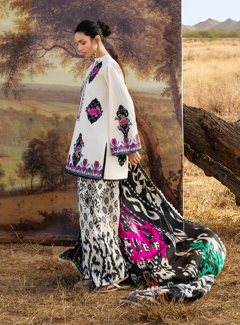 Zainab Chotani Embroidered Jacquard Suit Nivara 17