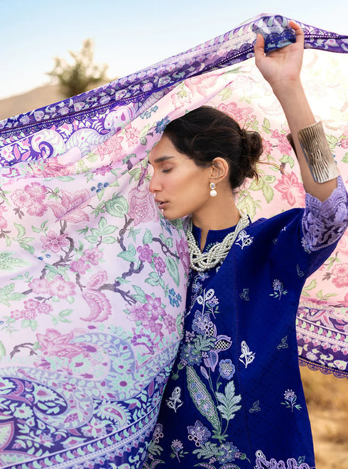 Zainab Chotani Embroidered Jacquard Suit Viola 13