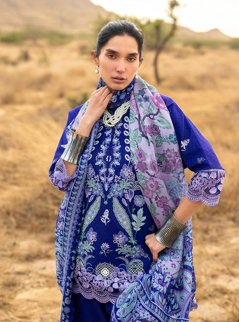 Zainab Chotani Embroidered Jacquard Suit Viola 13