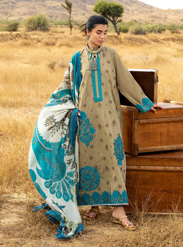 Zainab Chotani Embroidered Jacquard Suit Saphira 11