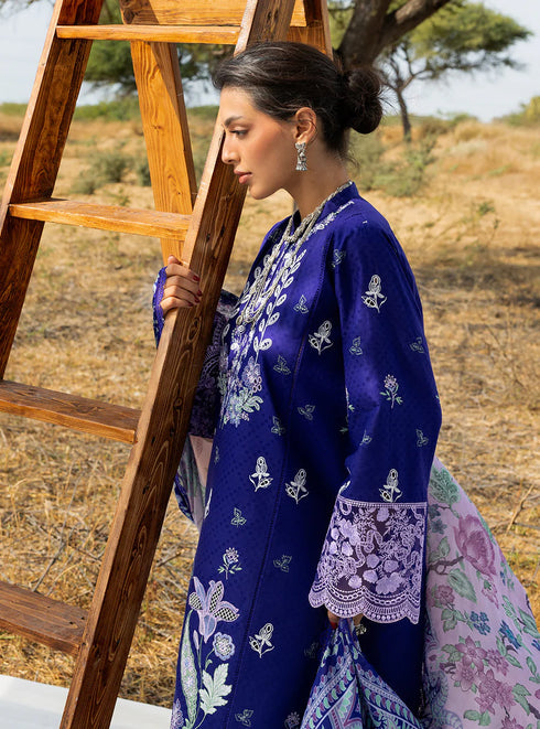 Zainab Chotani Embroidered Jacquard Suit Viola 13