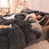 Cord Mink Ribbed Duvet Cover Set – Soft Corduroy Effect Textured Cosy Bedding with Pillowcases