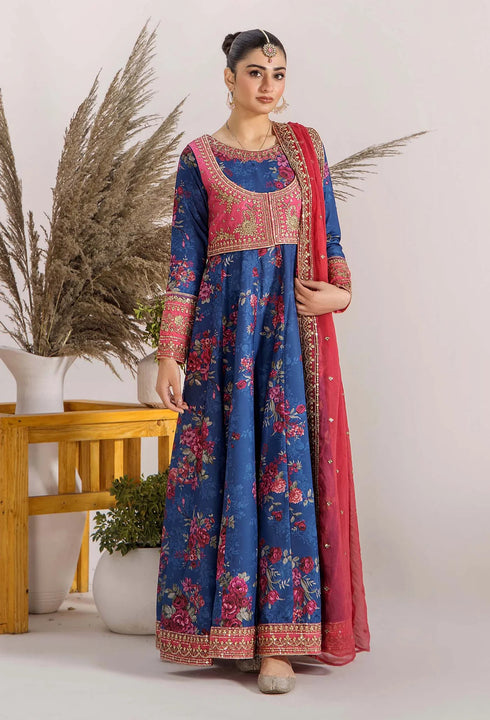 Adan Libas Printed Satin Lawn Suit 33312