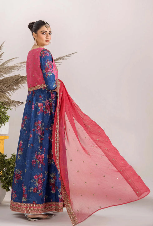 Adan Libas Printed Satin Lawn Suit 33312