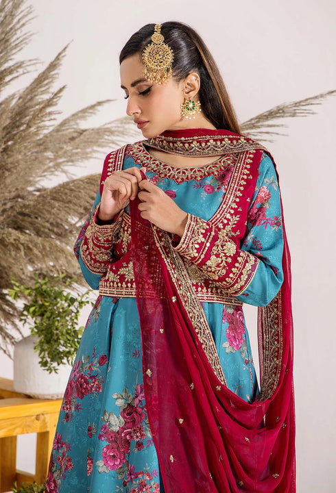 Adan Libas Printed Satin Lawn Suit 33313