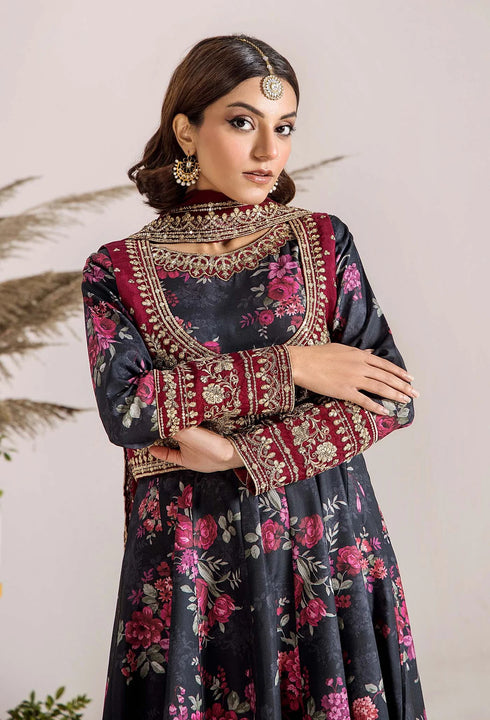Adan Libas Printed Satin Lawn Suit 33314