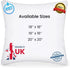 Cushion inserts, 45cm x 45cm, Extra Fluffy & Super Soft Cushion Pads - White