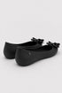 Women's Slip-On Jelly Ballet Flats with Elegant Bow Detail