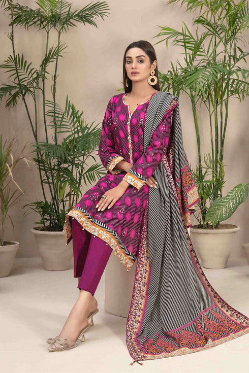 Tawakkal Embroidered Lawn 3 Piece Suit D-8879