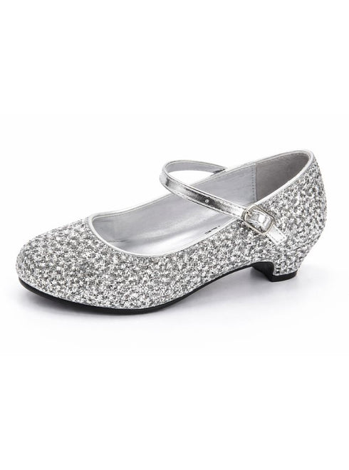 Kids Silver Glitter Shoes BS-41