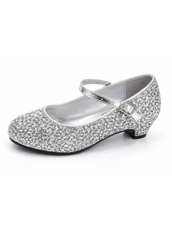 Kids Silver Glitter Shoes BS-41