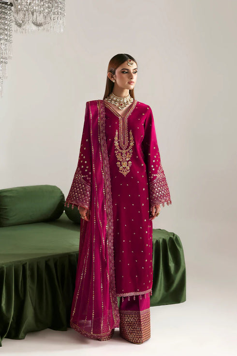 Emaan Adeel Embroidered Velvet Suit SHAHNAZ
