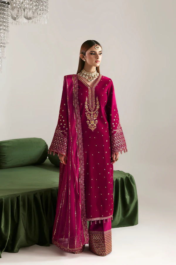 Emaan Adeel Embroidered Velvet Suit SHAHNAZ
