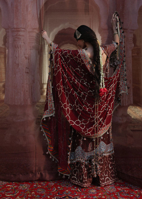 Hussain Rehar Embroidered Chiffon Suit Apsara