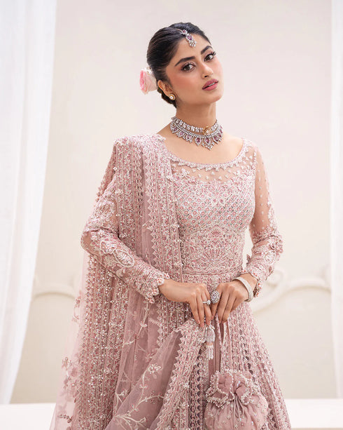 Faiza Saqlain Embroidered Net Suit Leyan
