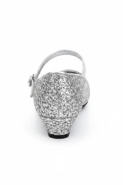 Kids Silver Glitter Shoes BS-41