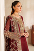 Farasha Embroidered Chiffon Suit Rouge Muse