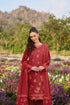 Farasha Embroidered Lawn 3 Piece Suit Red Whisper