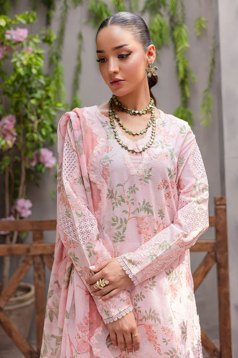 Nureh Embroidered Lawn 3 Piece suit BL-08