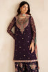 Farasha Embroidered Chiffon Suit Rosette Glow