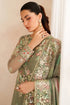 Farasha Embroidered Chiffon Suit Olive Dazzle