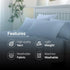 200 Thread Count 40cm Fitted Sheet - 100% Egyptian Cotton, White