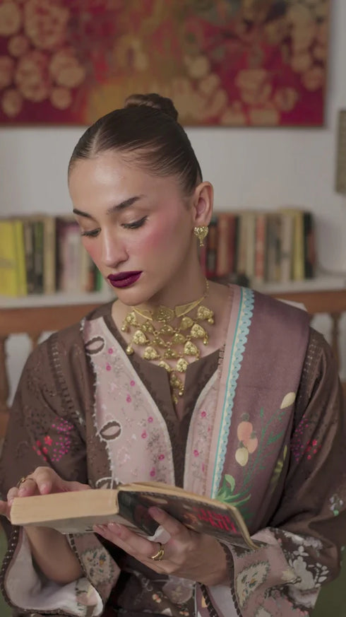 Qalmkar Jacquard Digital Printed Suit QW-09 (B) RABELLA