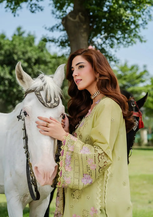 Elaf Embroiderd Lawn Suit ELH-1A PISTACIA
