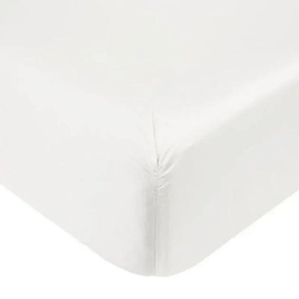 400 Thread Count 30cm Fitted Sheet - 100% Egyptian Cotton, White