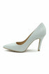 Women's Pointy Toe Court Shoes White Patent Stiletto Heel Formal Elegant G-924