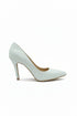 Women's Pointy Toe Court Shoes White Patent Stiletto Heel Formal Elegant G-924