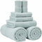 Soft and Premium Egyptian Cotton Towels - 500 GSM Duck Egg, Set of 8