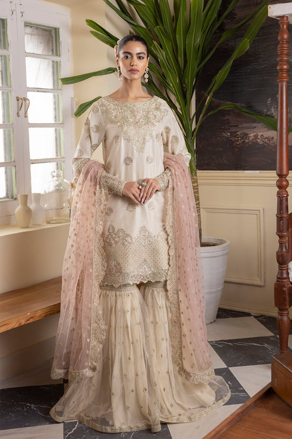 Iznik Embroidered Raw Silk 3 piece suit IRS-06 SCINTILLA