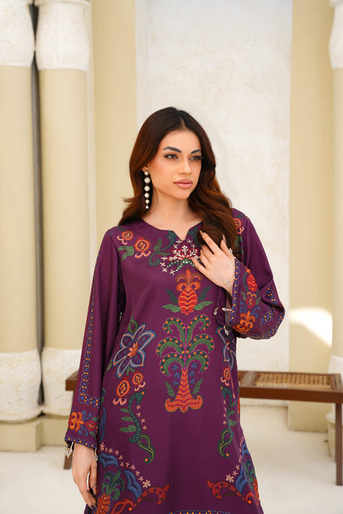 Attire Designer Digital Printed Silk 2PC Suit AD-01