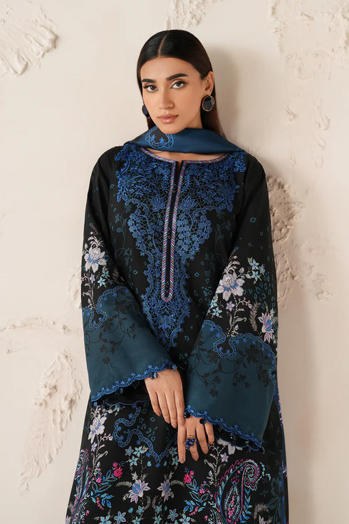 Baroque Embroidered viscose Suit UF-4306