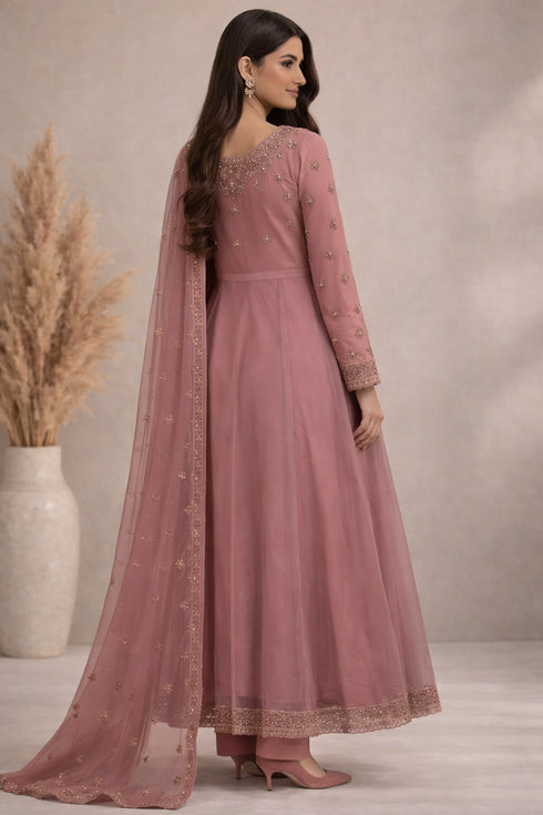 Baba Posh Embroidered Chiffon Maxi Suit with Sequins & Stone Work BP-03