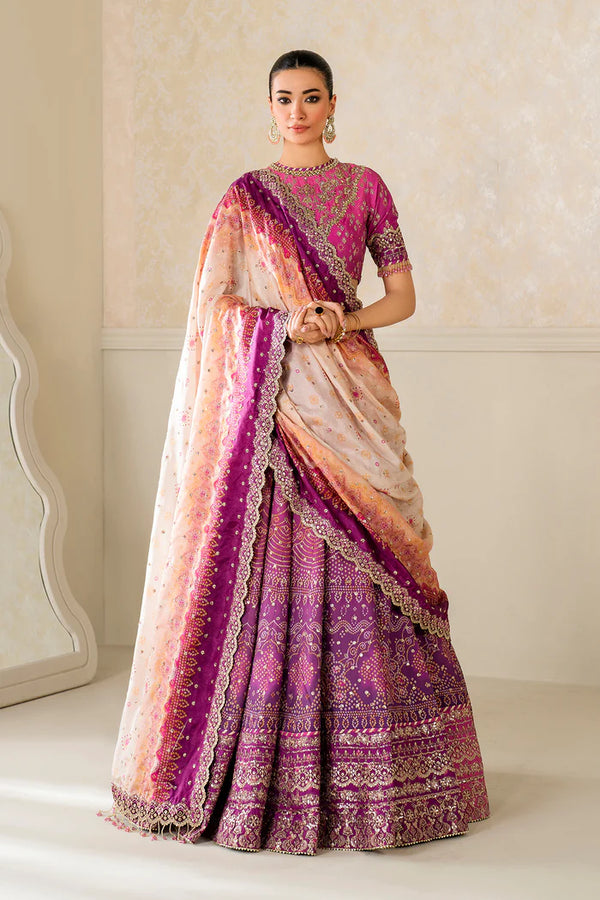 Baroque Embroidered Silk Suit UF-4163