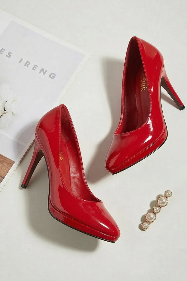 Red Patent Heel 12923