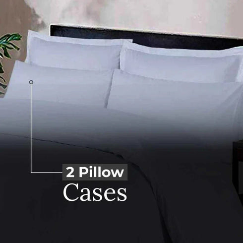 800 Thread 100% Egyptian Cotton Duvet Cover Set - White